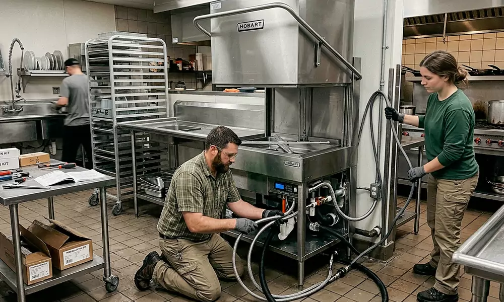 Commercial Dishwasher Installation in Newtonville, MA