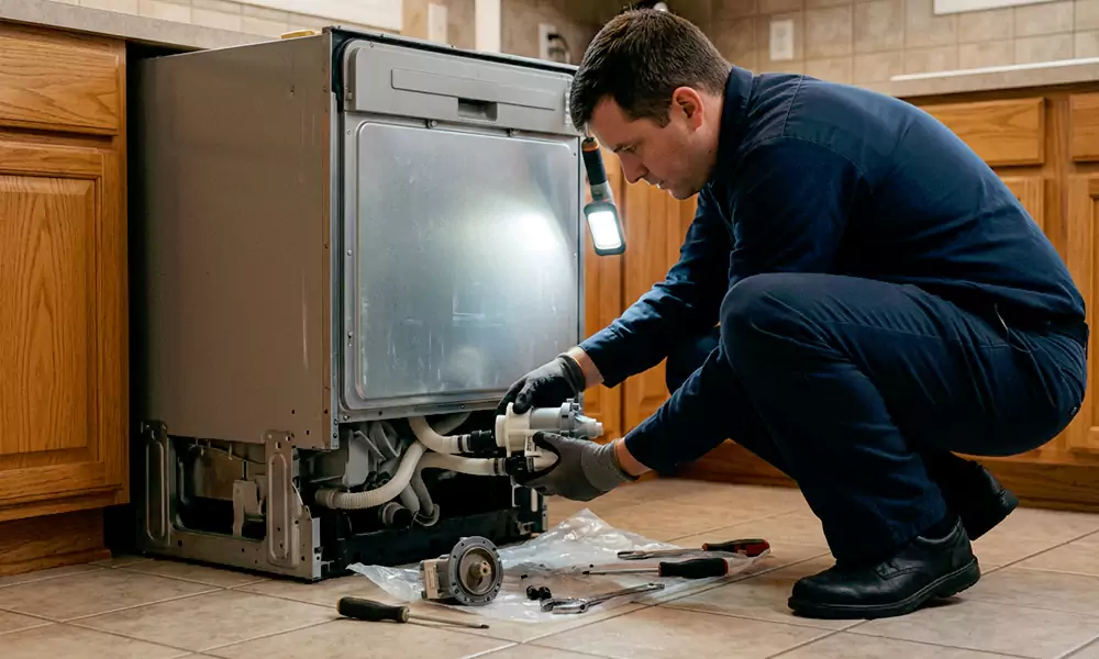 Dishwasher Pump Replacement in Newtonville, MA