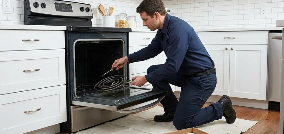 Oven Lower Heating Element Replacement in Newtonville